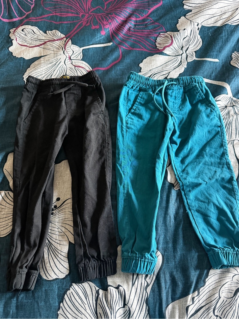 Jogger Pants - Teal and Black